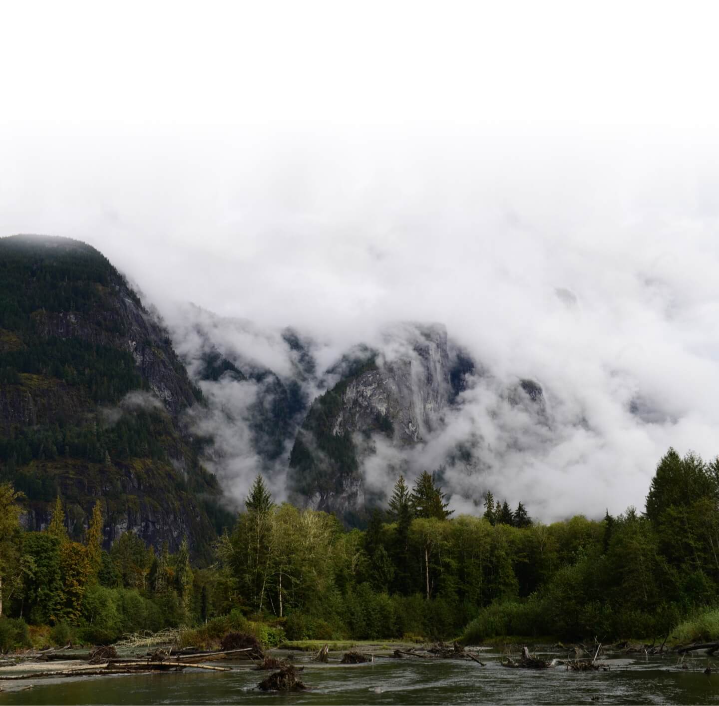 Clouds in the mountains of Canada