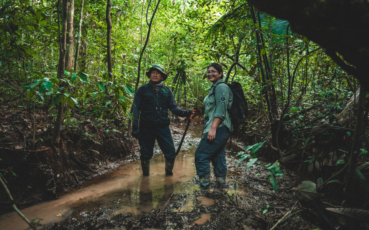 Forest rangers in a Peruvian protected area